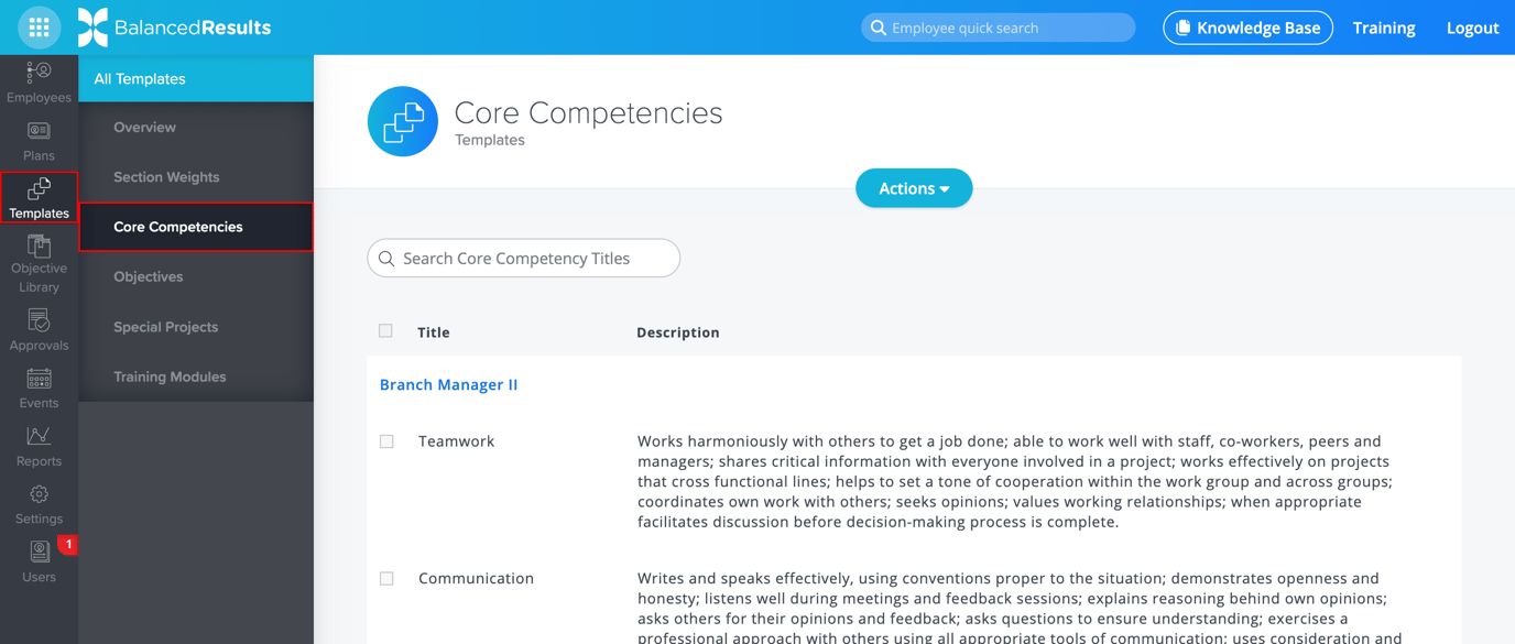 Core Competencies Css How to Delete Core Competencies en masse from Templates