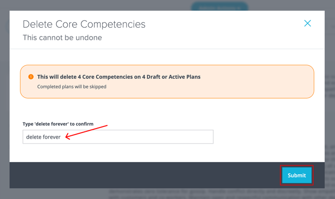 6. Delete CCs Plans