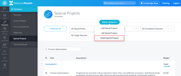 4. SPs deleting from Templates