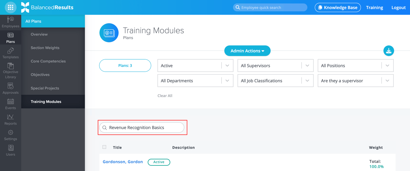 How to Delete Training Modules en masse from Employee Plans