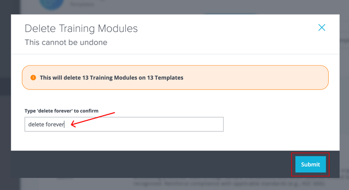 6. Delete TMs Templates